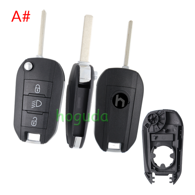 For Opel 3 button remote  Key Shell with VA2 307 blade