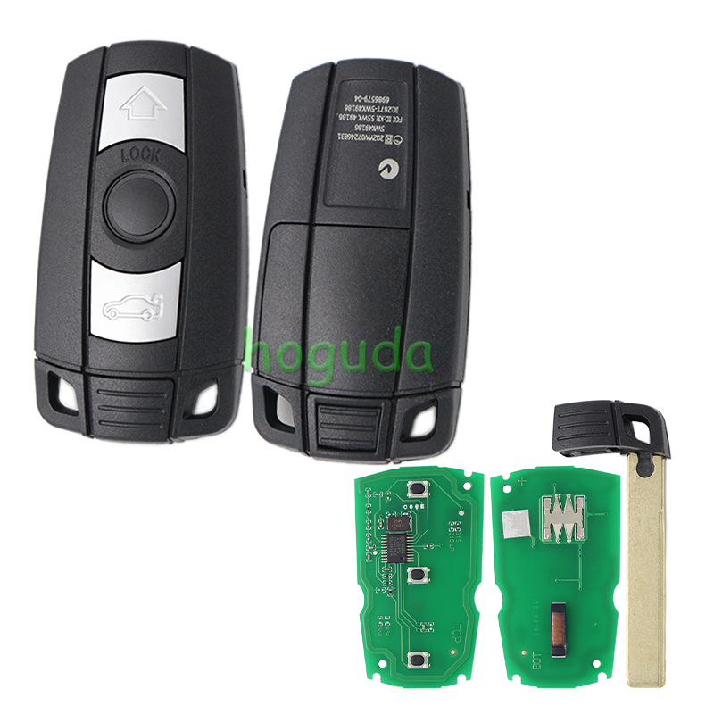 KYDZ For Bmw 5 series remote key for bmw 1、3、5、6、X5, X6, Z4 series with PCF7945 Chip 315MHz  Its for CAS3 and CAS3+ Systems. FCC ID:KR55WK49127