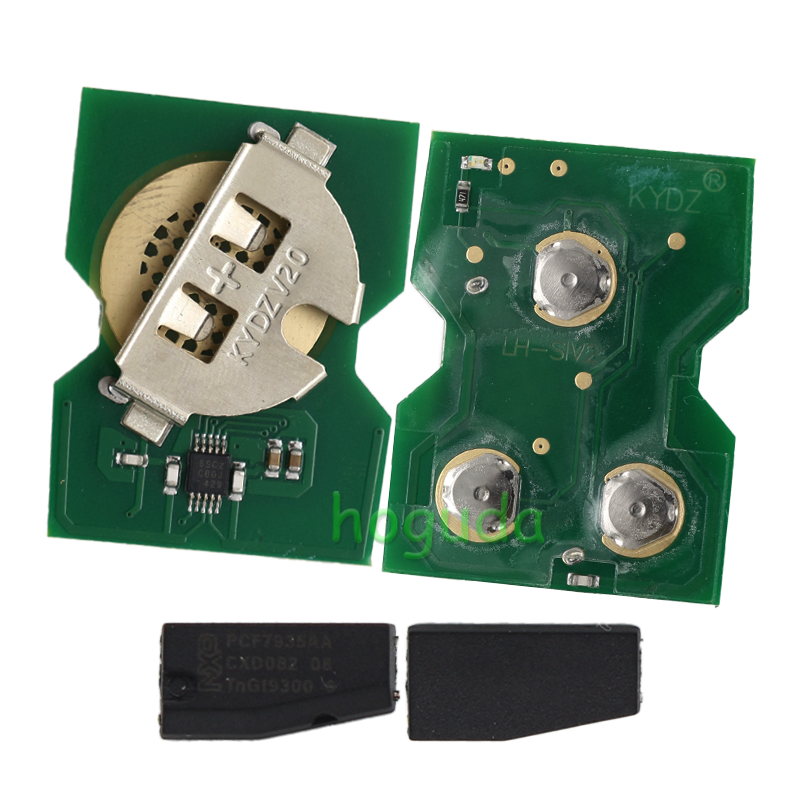 For BMW 3 button remote key with 2 track blade 433mhz with ID44 PCF7935 Chip