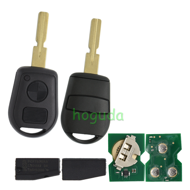 For BMW 3 button remote key with 4 track blade 315mhz with ID44 PCF7935 Chip