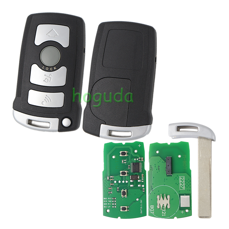 For BMW 4 button remote key for For BMW 7 series With 7942 chip 868mhz