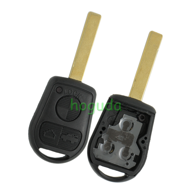 For BMW 3 button remote key with 2 track blade 433mhz with ID44 PCF7935 Chip