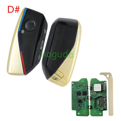 For BMW FEM BDC CAS4 CAS5 System Modify Keyless-Go Remote Key with 315/434/868MHz  PCF7945 ID49 chip