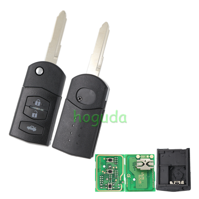For Mazda 2 series 3 button remote key with 433Mhz