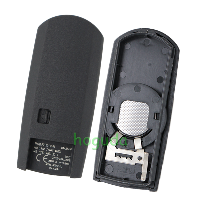 For Mazda 2 button keyless Smart remote key with 315MHz FSK PCF7953P / HITAG PRO / 49 CHIP FCC ID: WAZSKE13D01 Model: SKE13D-01