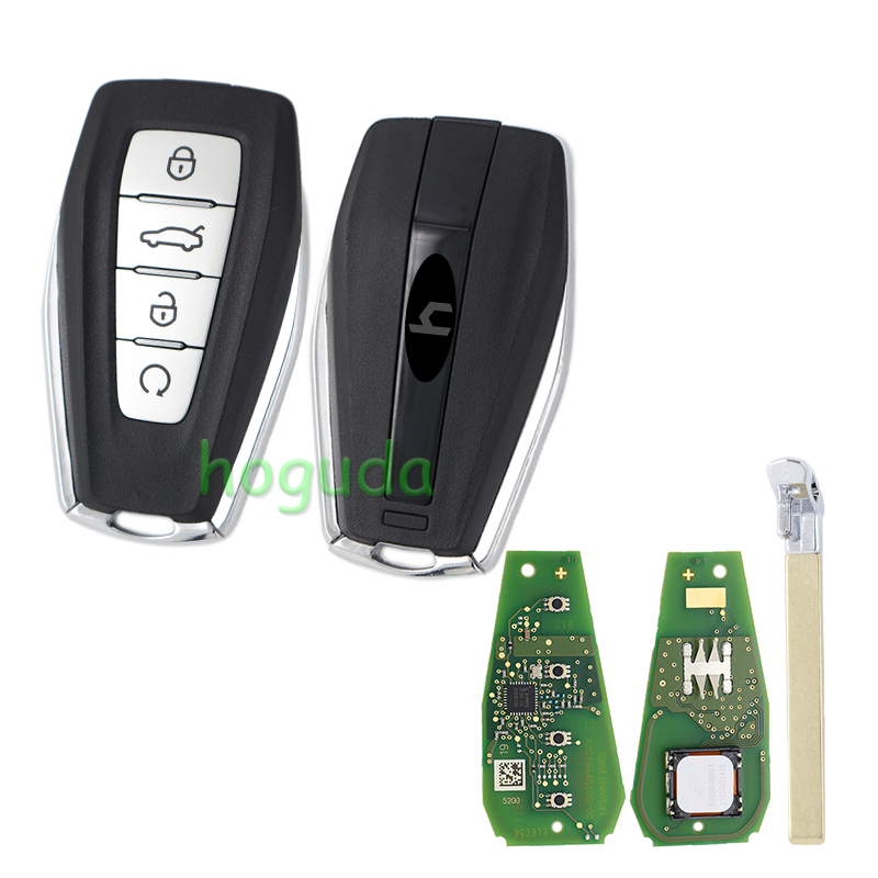 Original For Geely mainland 4 Button Smart Remote Key Keyless 434Mhz ...