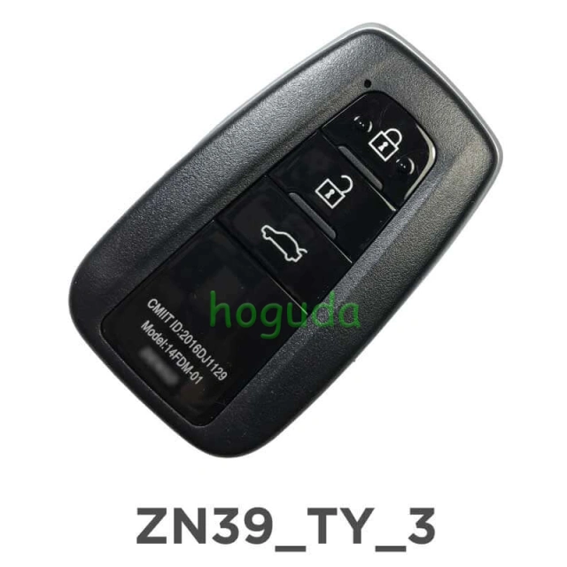 Zynell Key KYDZ ZN39 3 Button Universal Smart Key Excludes emergency key