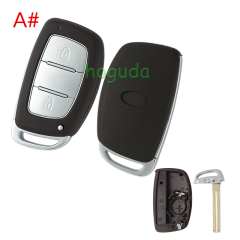 For Hyundai 3/4 button  remote key blank with battery clamp