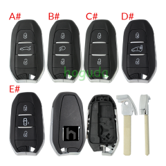 For Fiat 3 button remote key blank with VA2 blade，new back case  Please choose the button.