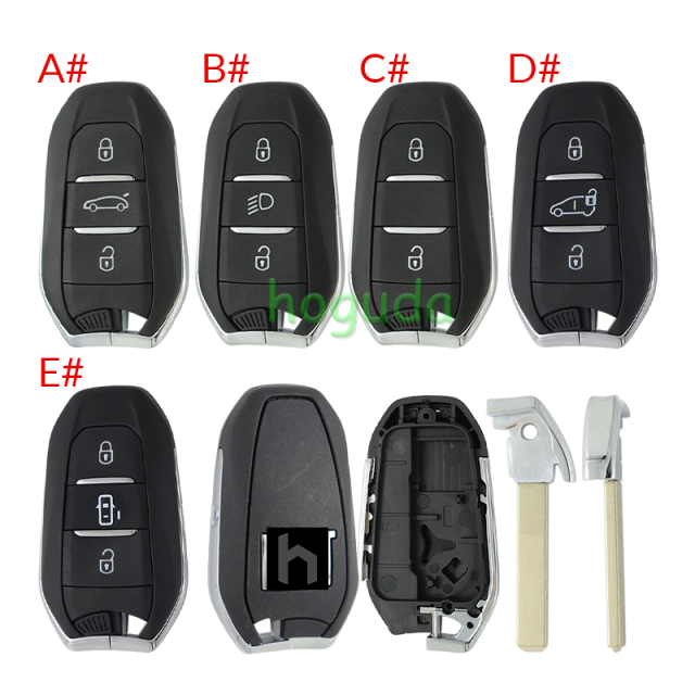 For Fiat 3 button remote key blank with VA2 blade，new back case  Please choose the button.