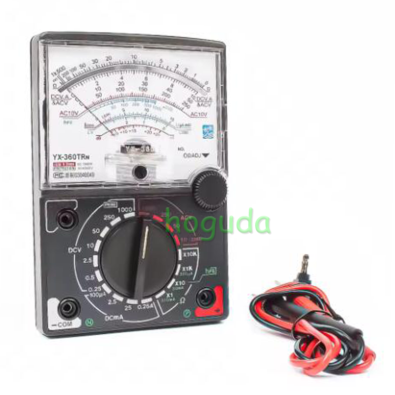 YX-360TRN AC/DC Analog Multimeter With Test Pen 1000V Handheld Pointer Analog Meter Multimeter Voltmeter Amperemeter