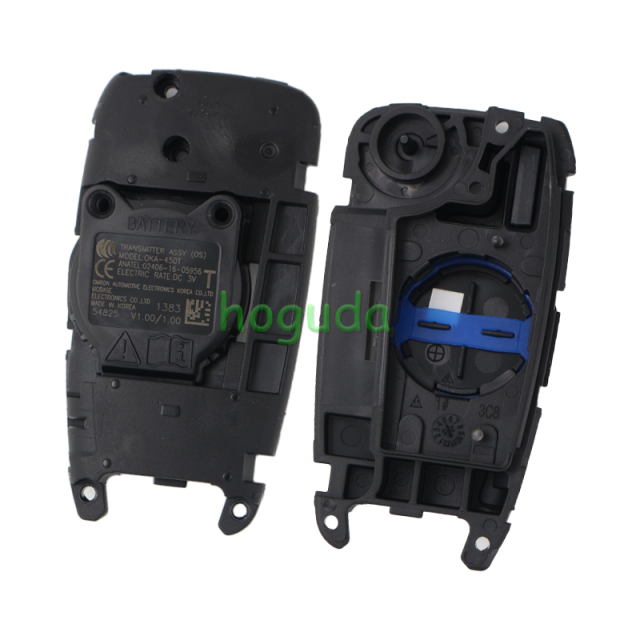 For original Hyundai r3 button remote key with 4D ID60 TIRIS DST40 chip 433MHz 95430-J9800 FCC:OKA-450T  MODEL:OKA-450T ANATEL:02406-16-05956