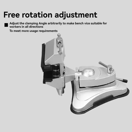 Aluminum Mechanics Vise Bench Small Bench Vice Clamp 360 Degree Rotation Multi-Functional Table Vise With Suction Cup Base