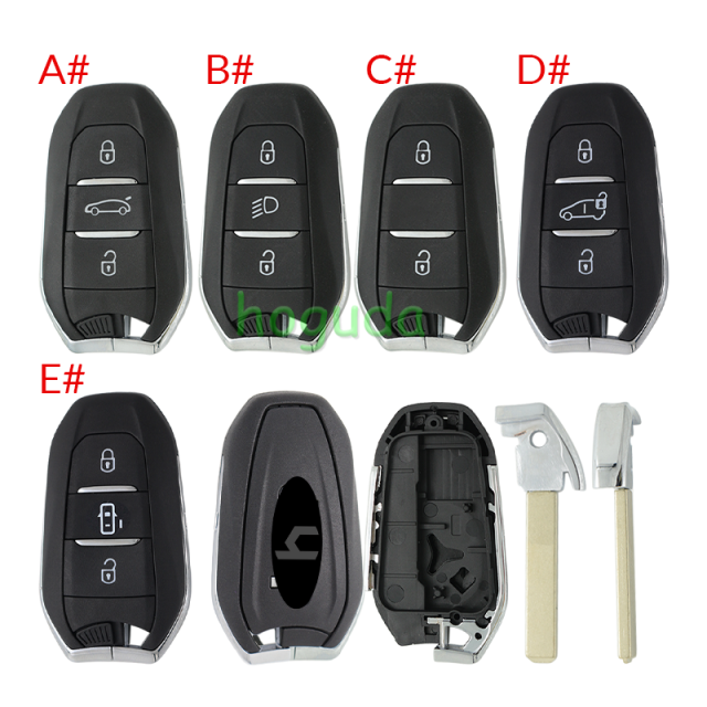 For Jeep 3 button remote key blank with VA2 blade Please choose the button.