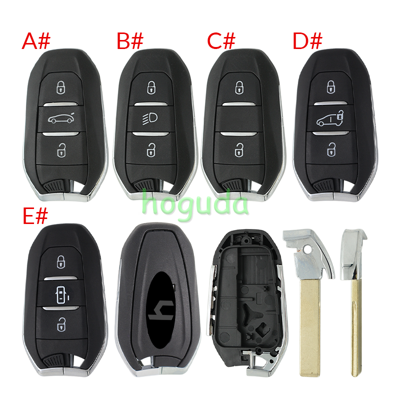 For Jeep 3 button remote key blank with HU83 blade Please choose the button.