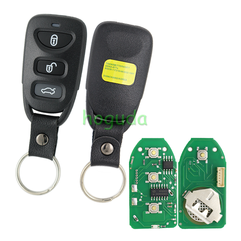 For Hyundai Sonata 3 button  Remote key With 433Mhz