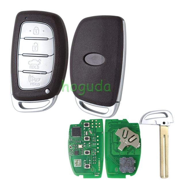 For Hyundai Sonata 4 button smart remote car key with 8A chip 433mhz  FCC ID: CQOFD00120 P/N: 95440-C1500 / 95440-C2500