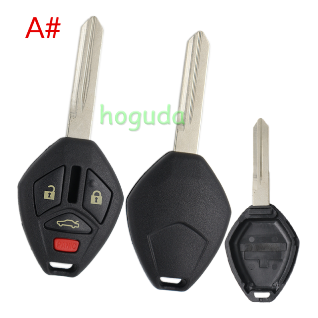 For high quality GTL Mitsubishi 3+1 button remote key blank with MIT11R/MIT9 blade enhanced version
