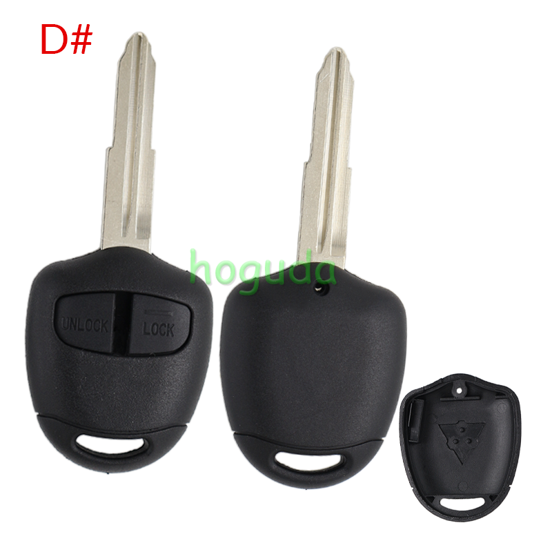For Mitsubish 2 button remote key blank with Left/right Blade without logo