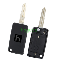 For Mitsubishi 2 button flip remote key blank with right key blade