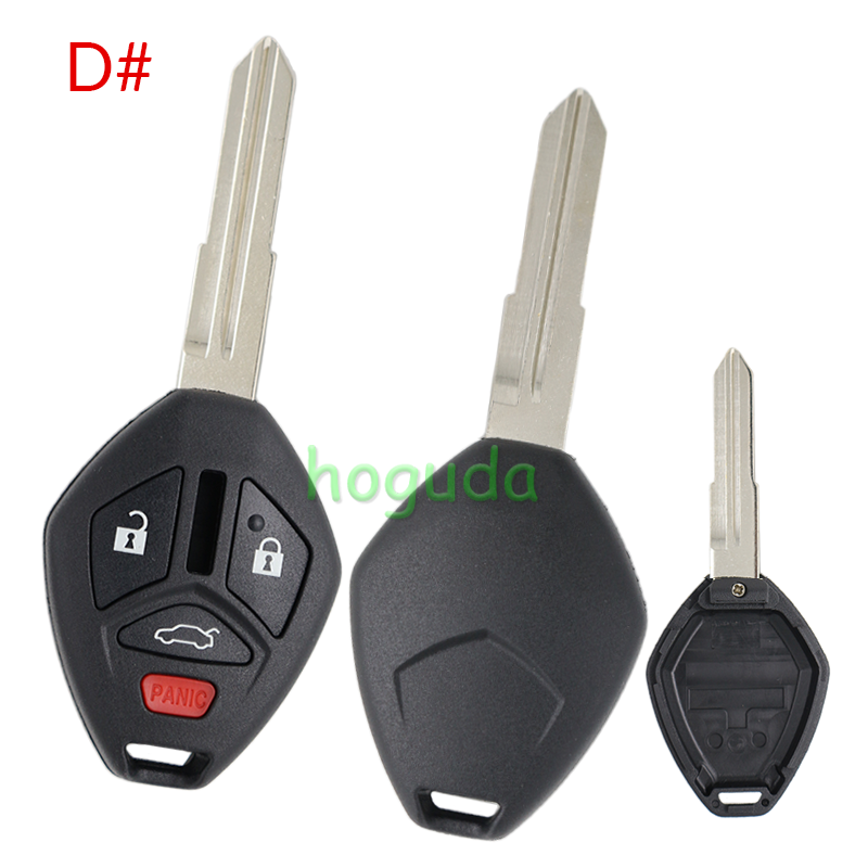 For Mitsubishi 2/2+1/3/3+1 button remote key blank with MIT8 left blade with light button (No Logo)