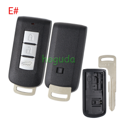 For Mitsubishi 2/2+1/3/3+1 button remote key blank with emergency key blade without logo