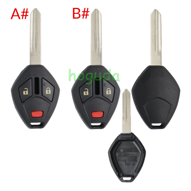 For high quality GTL Mitsubishi 2+1 button remote key blank with MIT11R/MIT9 blade enhanced version