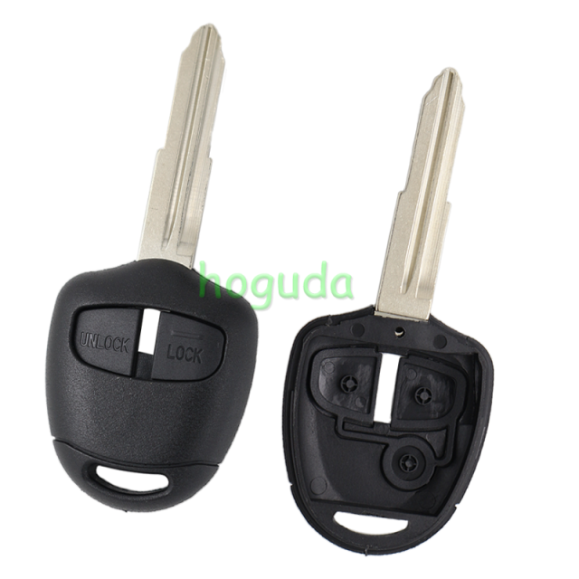 For Mitsubish 2 button remote key blank with Left/right Blade without logo