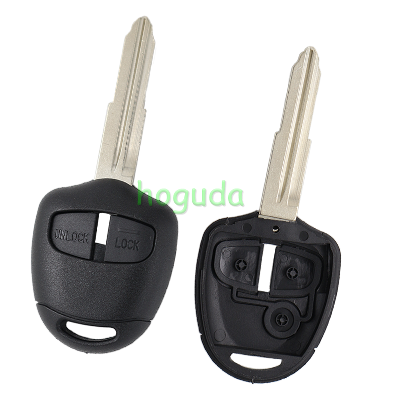 For Mitsubish 2 button remote key blank with Left/right Blade without logo