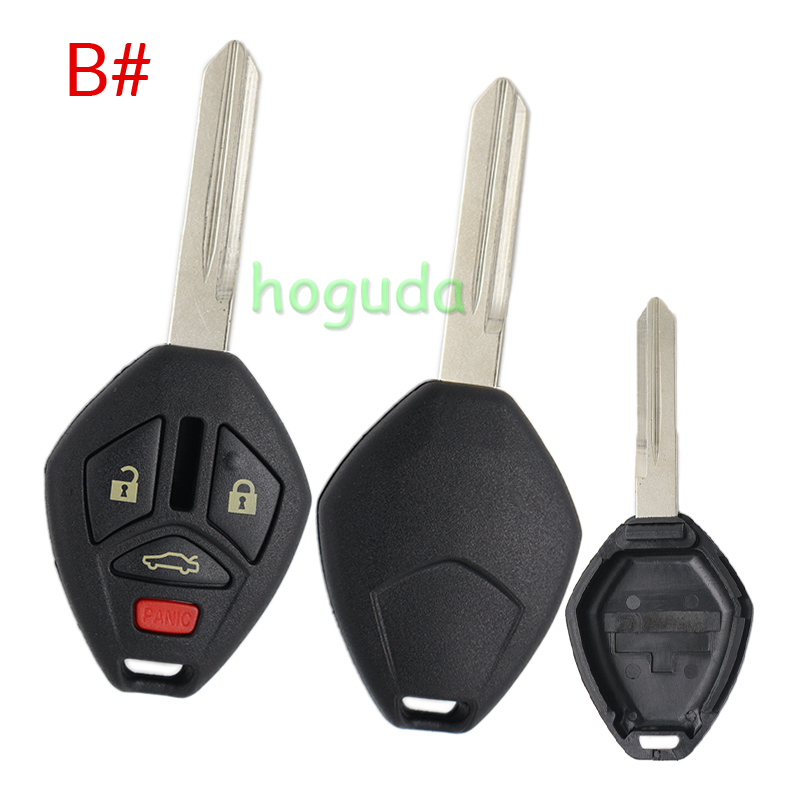 For high quality GTL Mitsubishi 3+1 button remote key blank with MIT11R/MIT9 blade enhanced version