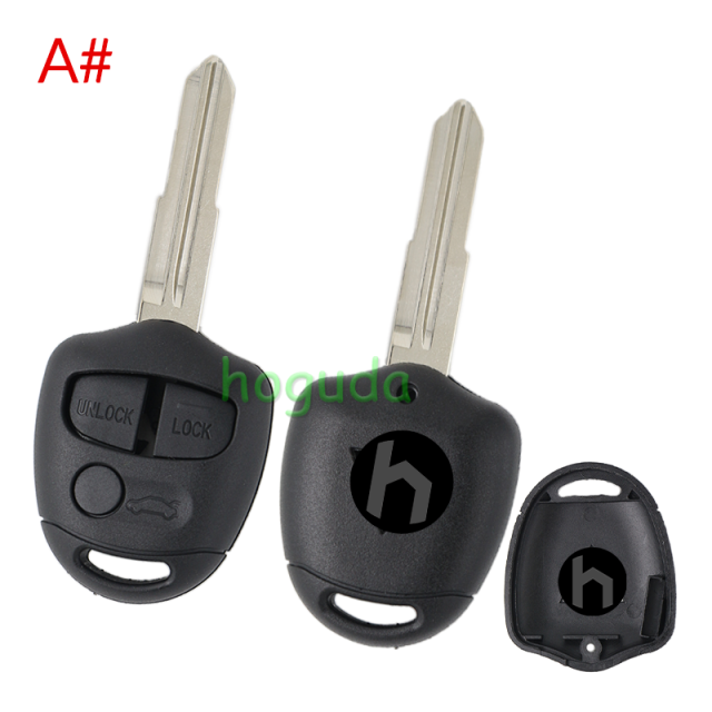 For Mitsubish 3 button remote key blank with Left/right Blade