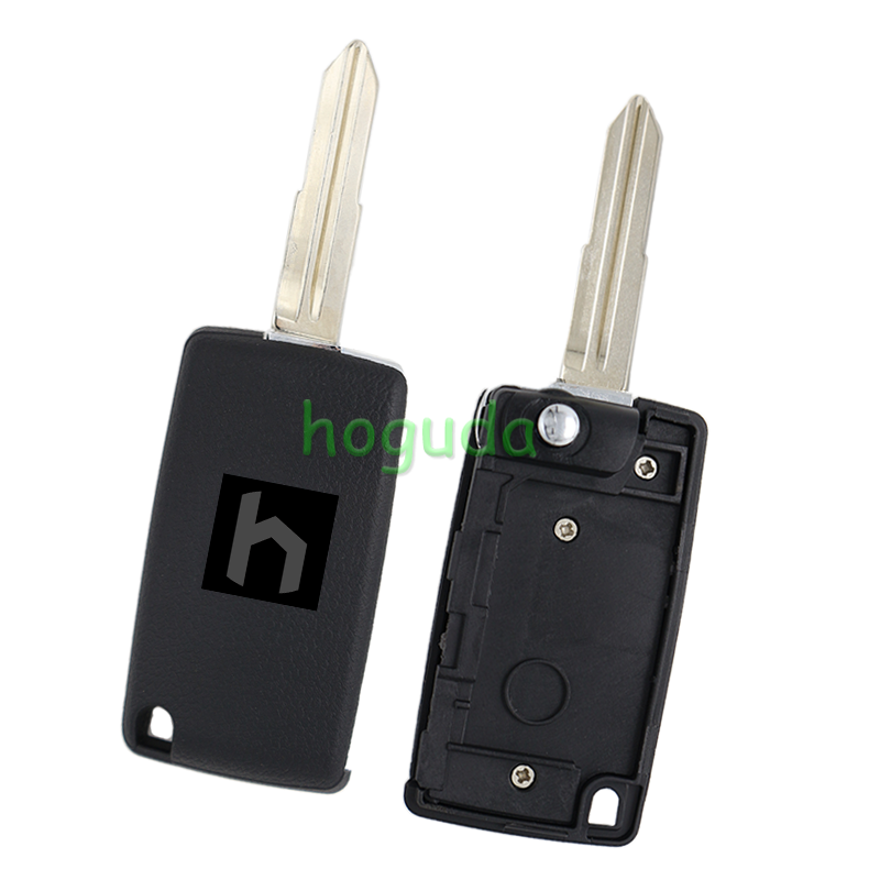 For Mitsubishi 2 button flip remote key blank with left key blade