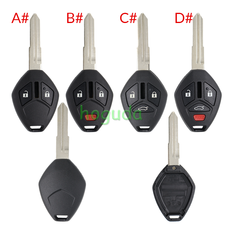 For Mitsubishi 2/2+1/3/3+1 button remote key blank with MIT11R right blade with light button (No Logo)