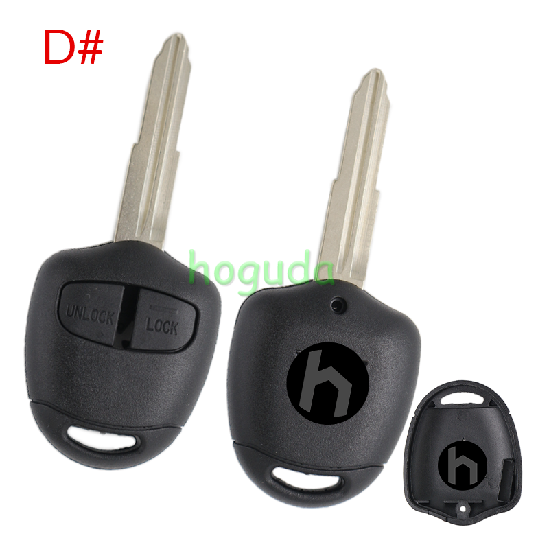 For Mitsubish 2 button remote key blank with Left/right Blade
