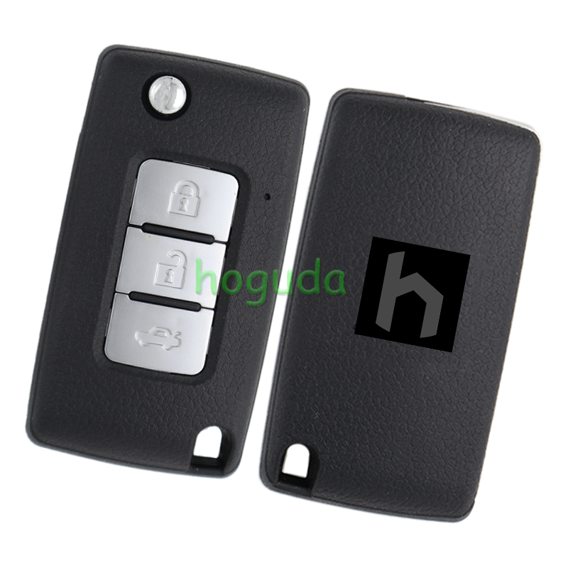 For Mitsubishi 2 button flip remote key blank with right key blade