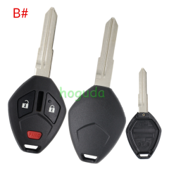 For Mitsubishi 2/2+1/3/3+1 button remote key blank with MIT8 left blade with light button (No Logo)