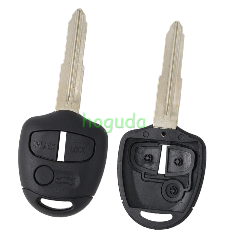 For Mitsubish 3 button remote key blank with Left/right Blade without logo