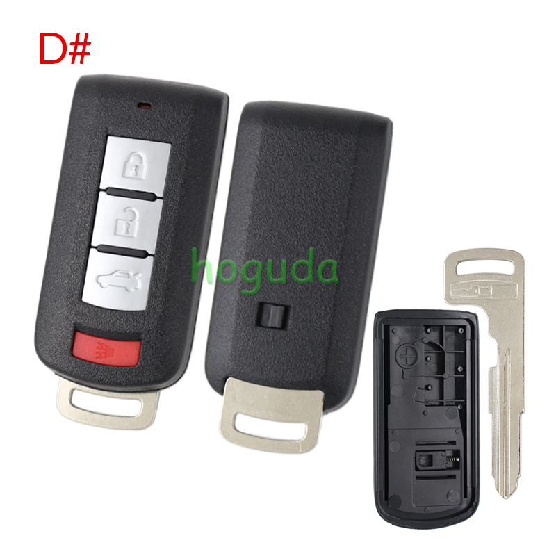 For Mitsubishi 2/2+1/3/3+1 button remote key blank with emergency key blade without logo