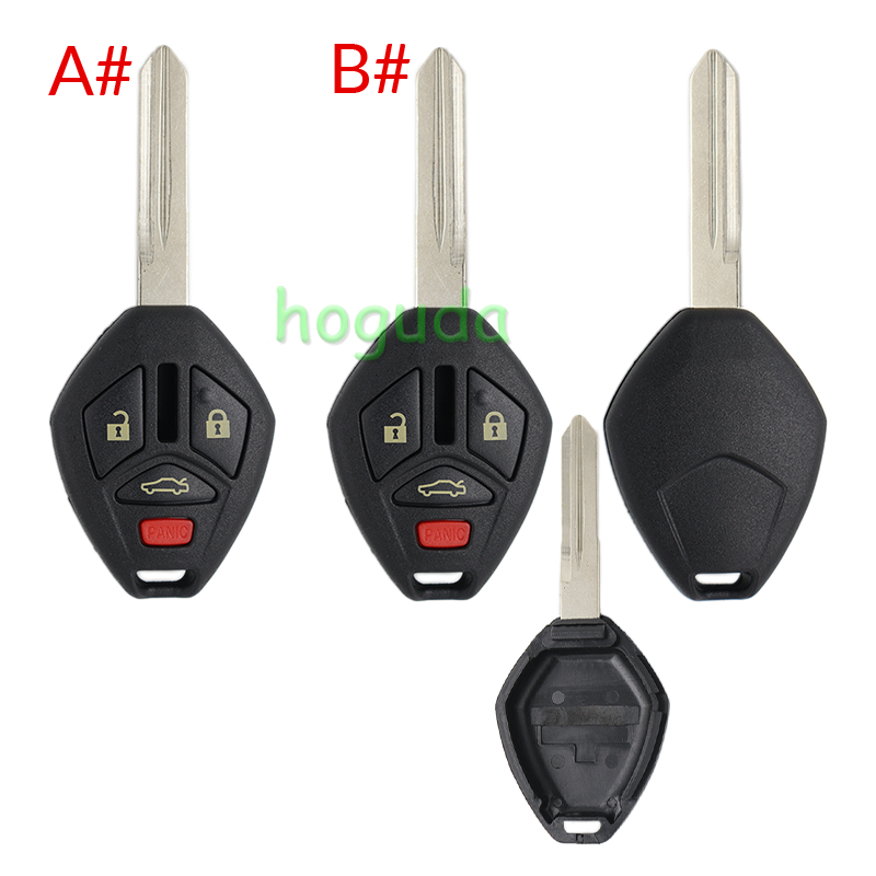 For high quality GTL Mitsubishi 3+1 button remote key blank with MIT11R/MIT9 blade enhanced version