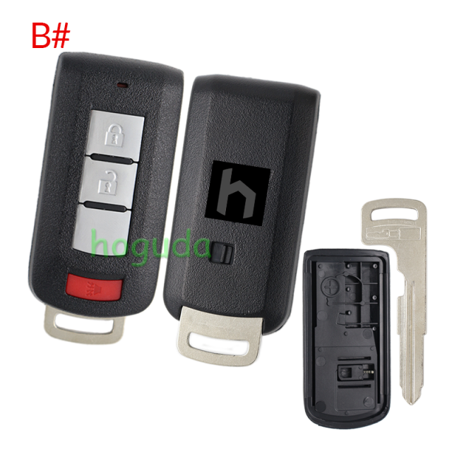 For Mitsubishi 2/2+1/3/3+1 button remote key blank with emergency key blade