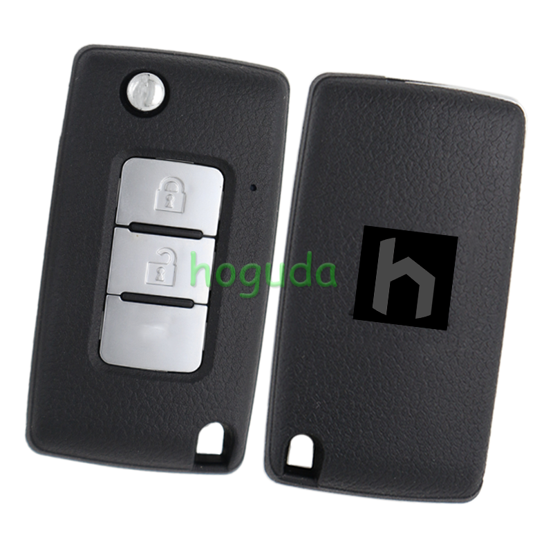 For Mitsubishi 2 button flip remote key blank with left key blade