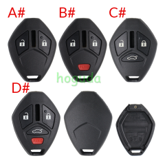For Mitsubishi 2/2+1/3/3+1 button remote key blank without key blade