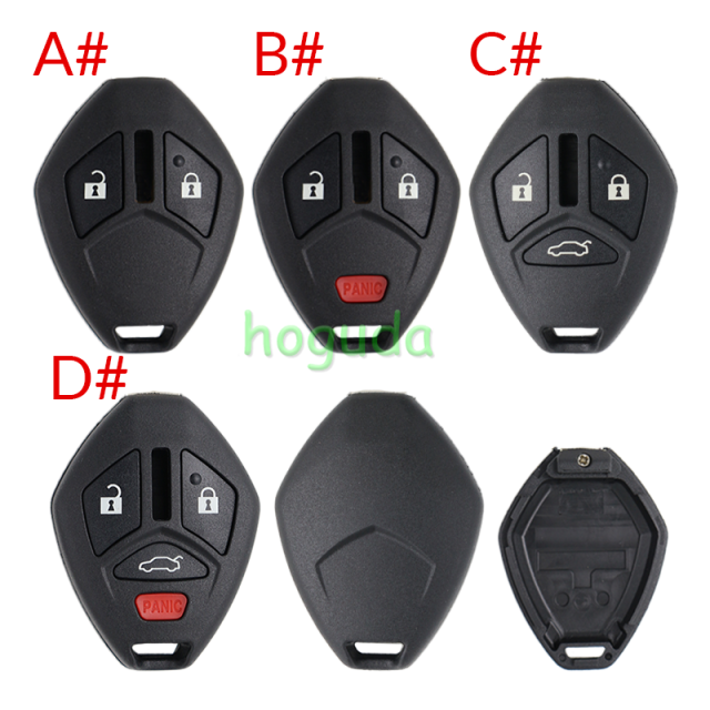 For Mitsubishi 2/2+1/3/3+1 button remote key blank without key blade