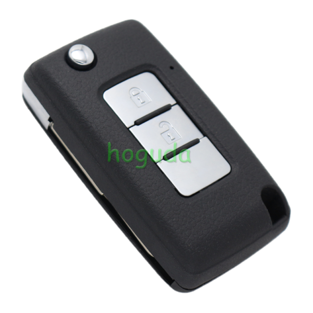 For Mitsubishi 2 button flip remote key blank with right key blade