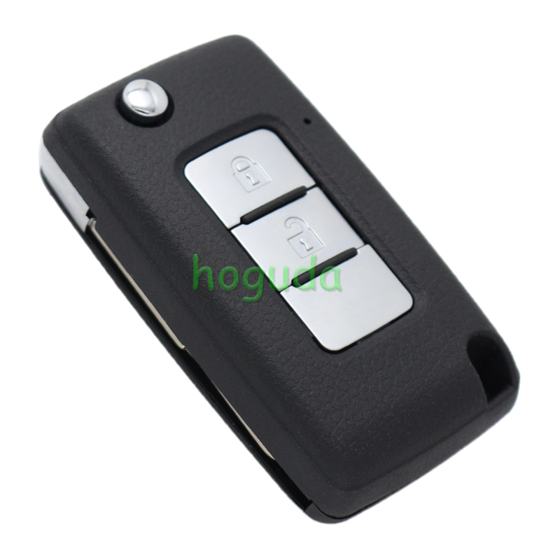 For Mitsubishi 2 button flip remote key blank with right key blade