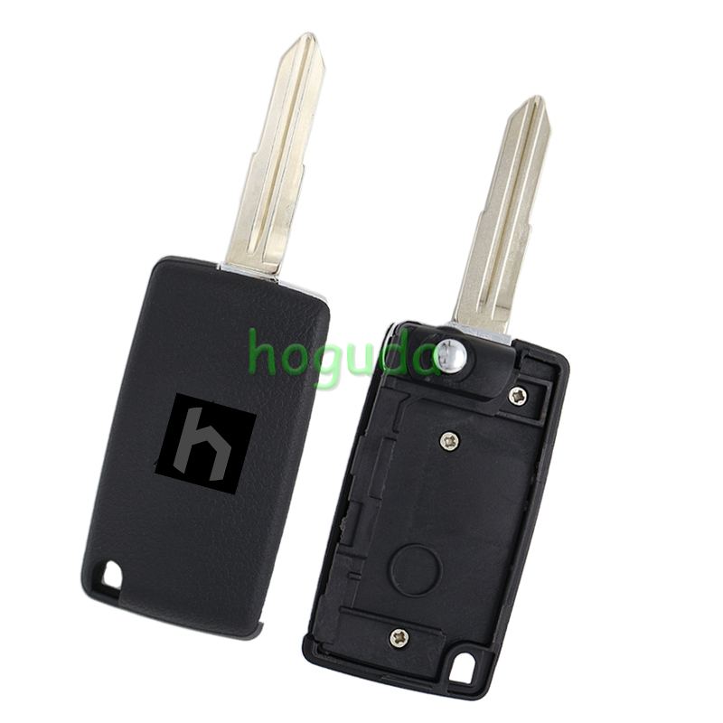 For Mitsubishi 3 button flip remote key blank with right key blade