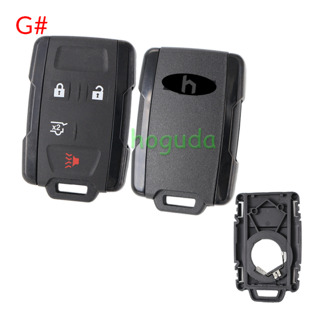 For Chevrolet black 2+1/3+1/4+1/5+1 buttons remote key shell, the side part is black