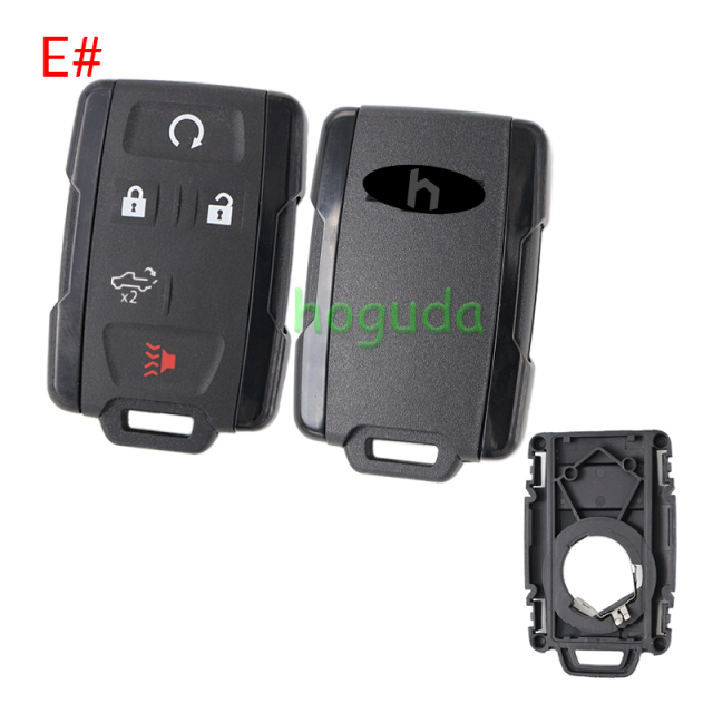 For Chevrolet black 2+1/3+1/4+1/5+1 buttons remote key shell, the side part is black