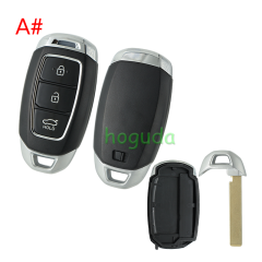 For 2021 new Hyundai 3/4/5 button smart remote key blank without  battery clamp