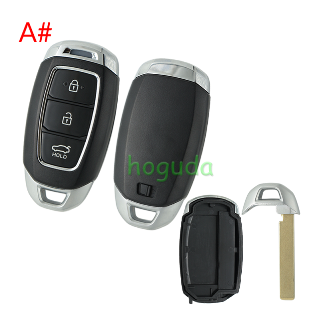 For 2021 new Hyundai 3/4/5 button smart remote key blank without  battery clamp